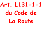 Art. L131-1-1 du Code de La Route